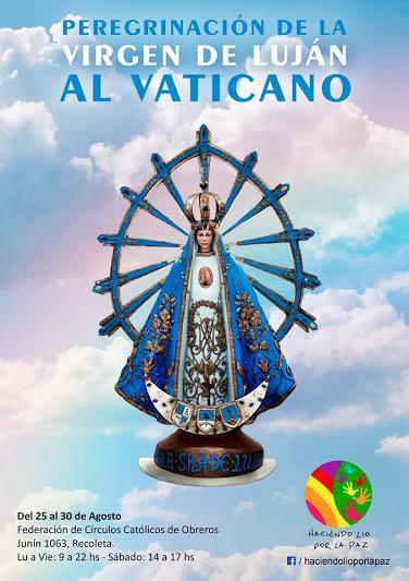 HaciendoLioArg's tweet photo. Por 1º vez una VIRGEN ARGENTINA VA AL VATICANO PARA QUEDARSE! Ayudanos a difundir esta peregrinación! @mariaritook http://t.co/Nn3hnpPrXh
