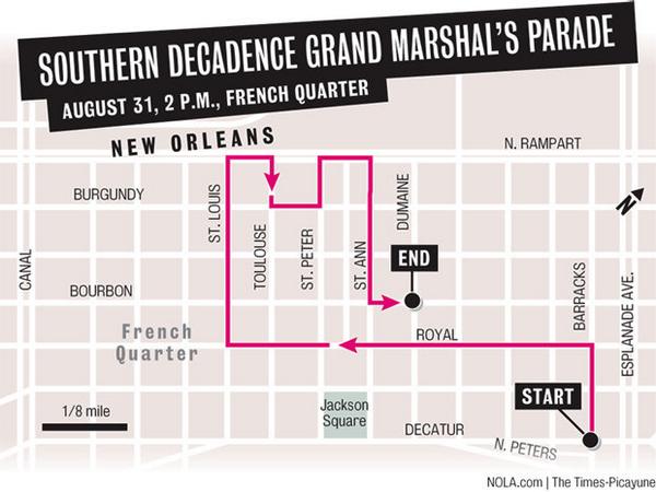 friendlyNOLA's tweet photo. Team Friendly NOLA walks in the Southern Decadence Parade at 2 on Sun. Join us, y'all! #SD2014 #SDXL http://t.co/NvwQ9hiXeq