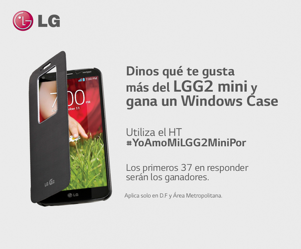 lgmobileMX's tweet photo. Esta es la dinámica para ganar un windows case para tu #LGG2Mini. ¡Participa! #YoAmoMiLGG2MiniPor http://t.co/YpwmguhZnK