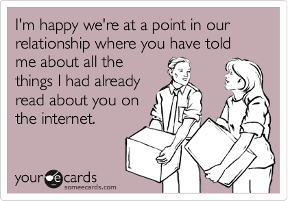 Knowing someone: some.ly/a9LdwD