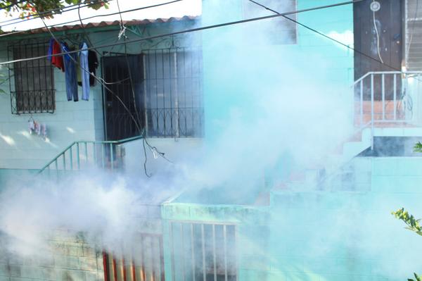 PDC en la comunidad 
Campaña de fumigación en Apopa