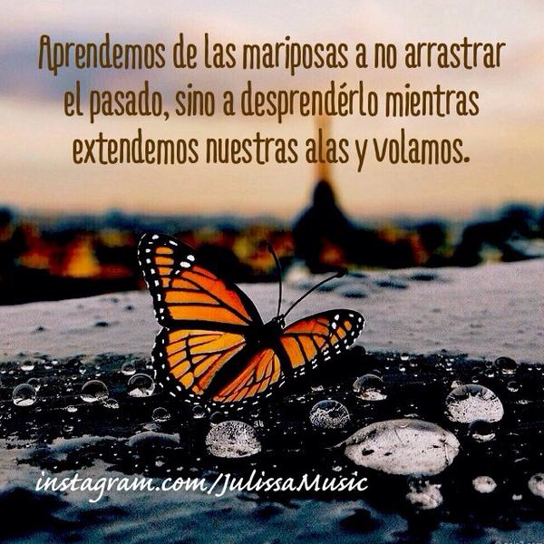 Julissa on Twitter: "Aprendemos de las mariposas a no arrastrar el pasado,  sino a desprendérlo mientras extendemos nuestras alas y volamos  http://t.co/r2qsySfmYp"