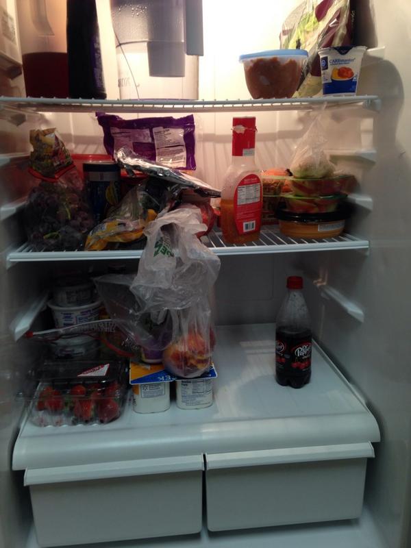 heatherhodge_'s tweet photo. 5 cents goes to the person who can guess which section of the fridge is @AshleyGatlin12 's http://t.co/ogSsoEdbhm