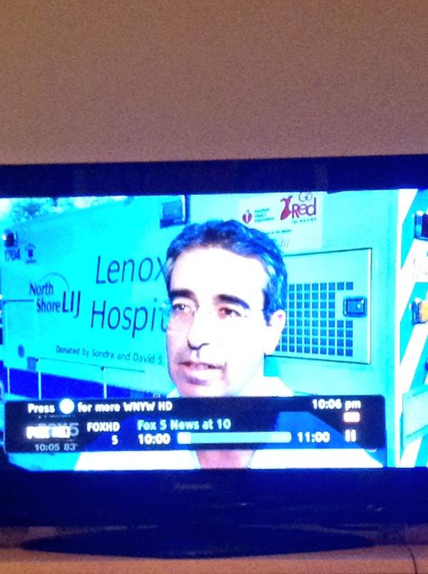 Great job on @FoxNews tonight @DrRobertGlatter #LenoxHillHospital