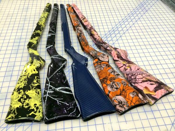 KillshotDavid's tweet photo. Samples of some of the cool way we can make your rifle look. #killshotoutdoors #hydrographics http://t.co/GEDrJ7ElOb