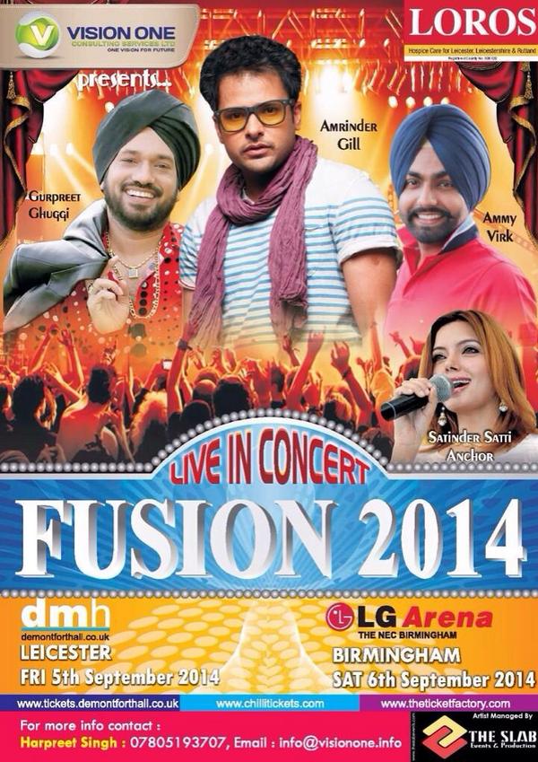 TheAsianToday's tweet image. #Fusion2014 @nishasahdev @demontforthall @TheLGArena  @IamAmrinderGill @gurpreetghuggi @ammyvirkforever