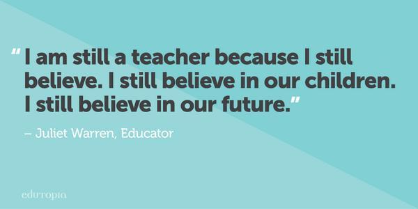 "<a href="/edutopia/">edutopia</a>: Why do you teach? One teacher's powerful story: edut.to/1tXkxTo. "