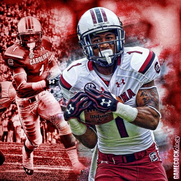 secroundup's tweet photo. At Senior 5-9 WR for South Carolina Gamecocks #1 Damiere Byrd #1dayuntilkickoff http://t.co/J7UBhOqot4