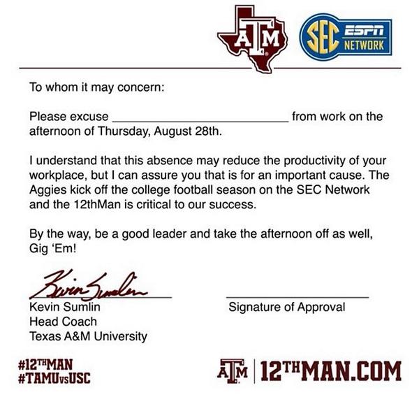 TasharaParker's tweet image. Hey guys, I&apos;m sending my excuse in early. Is this okay? @KAGSnews @KAGSluke @KAGSamanda #aggieproblems #aggielife 😂😂