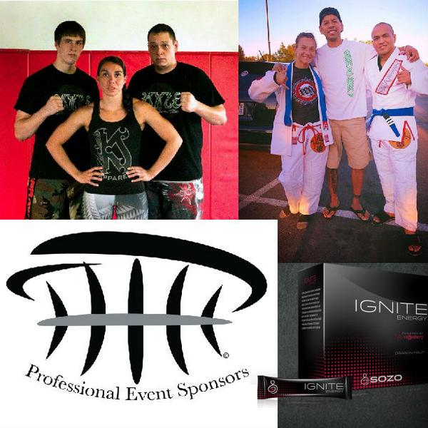 prosnation's tweet photo. @killswitchmma @Cadwell_Amy. Proud to represent both of you Champs. This is going to be an Epic Event, Keep Grindin. http://t.co/eMmZfH6d5x