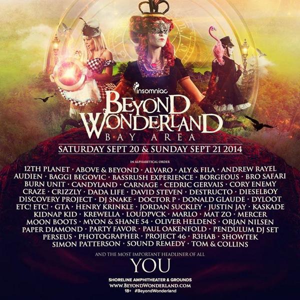 TranceFamilySF's tweet photo. BEYOND WONDERLAND GIVEAWAY!
Win tickets to @BeyondWland at @ShorelineAmp via @insomniacevents 
http://t.co/at5QRZV5Hy http://t.co/GS943oimYo
