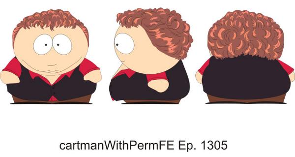 South Park On Twitter Behindthescenes Southpark Cartman Got A Fresh Perm Character Design For His Appearance On Ellen Http T Co Klvogqnyda