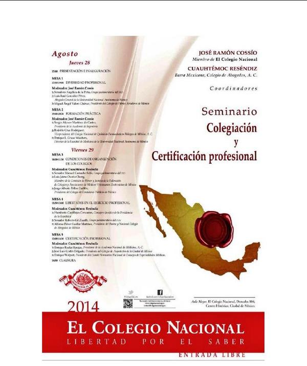 arroyo_raul's tweet photo. Próximos jueves y viernes en  @ColegioNal_mx Seminario Colegiación y Certificación profesional. @INCAM_Abogados http://t.co/yaVqtOwKUV