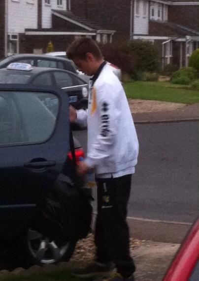 kennychild's tweet photo. @CurtisChild1 good luck with Norwich City today #nicetracksuit #cleansheet http://t.co/ghM0mo4Mz2