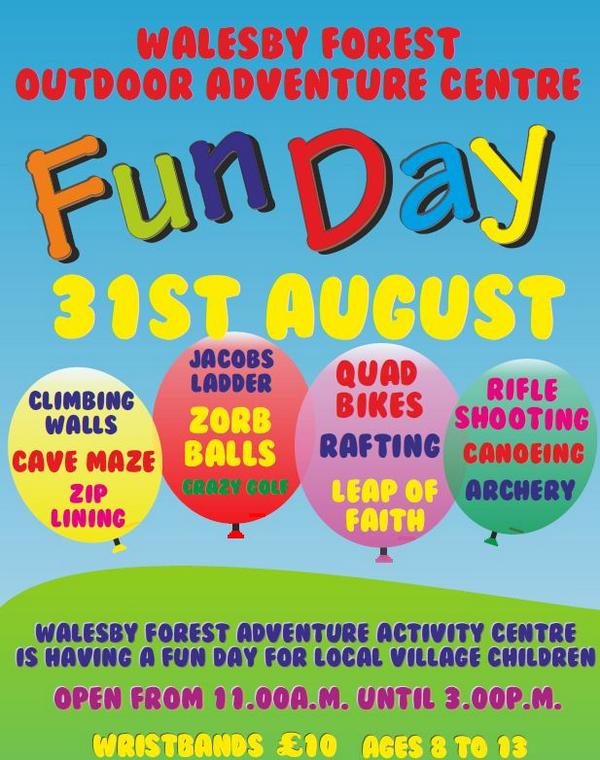 Bring this to our Fun Day and be entered into a raffle for a free day ...