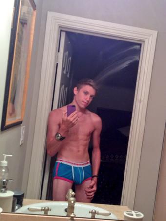 Ready for bed but still enough time to show off my #andrewchristian #undies. Good night everyone! http://t