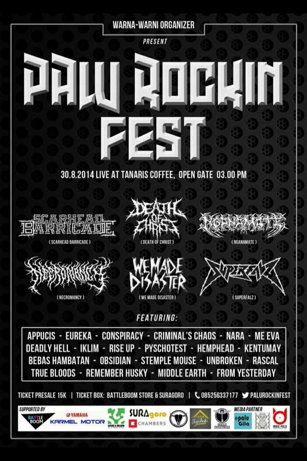 battleboomstore's tweet photo. Tinggal menghitung hari @PaluRockinFest kalian sudah pada punya tiketnya, belum ?? http://t.co/ngXOff8KLY