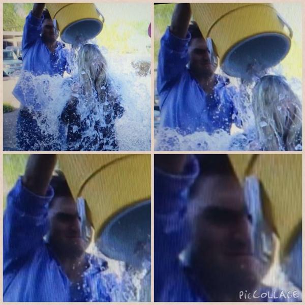 AbrielleSays's tweet photo. @BoBrack was not kidding around today, folks...#faceofachamp @Hannphillipss @Barrelboy1025 😂 #ALSIceBucketChallenge http://t.co/Rvzu4Rzk9T