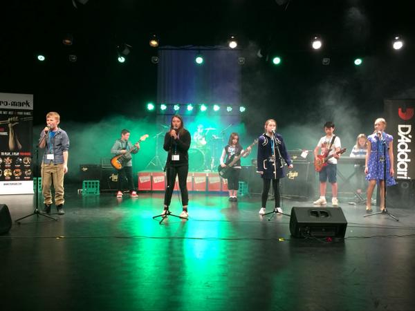MuFuAustralia's tweet photo. Musical Futures Champions @trafps band Cootie Shot rocking out on stage at Battle of the Bands! Great stuff http://t.co/IHcI3XtwhJ