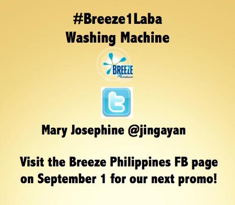 Congratulations to #Sigemom <a href="/jingayan/">Mary Josephine</a> for winning today's washing machine para sa #Breeze1LABA!