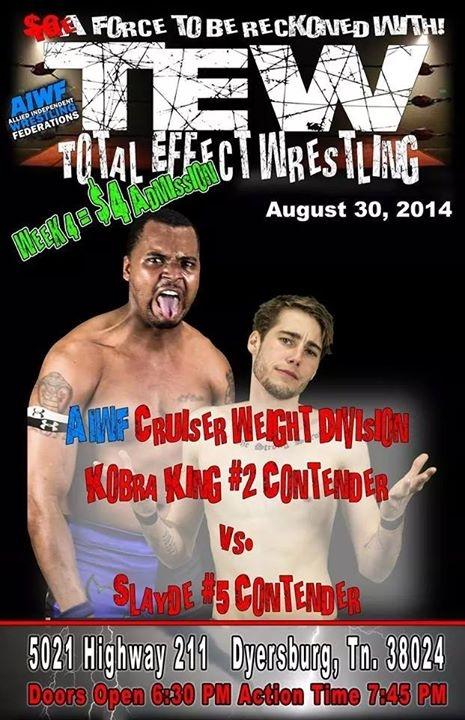 KobraKing2011's tweet image. #TEW #SaturdayNite This Saturday in Dyerburg, TN #2vs#5 @aiwfwrestling #Action #InYourFace #5Ps