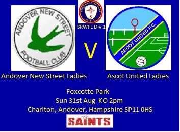 After a good pre-season Ascot United Ladies season starts this Sunday with a tough away trip to Andover New Street.