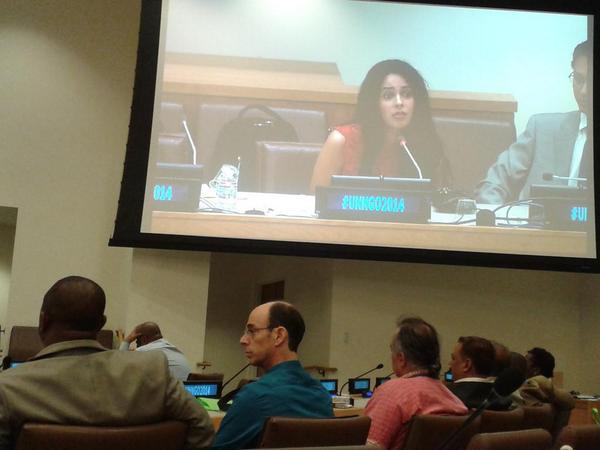 MallikaFC's tweet photo. "The Woman who dared " Mallika Sherawat at UN @MallikaLA #UNNGO2014 @UN #fightinginequalities http://t.co/tVsumYkTgD