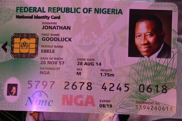 abati1990's tweet photo. President Jonathan's National e-ID card #TheFutureSimplified #AssuredIdentity #GlobalAccess #Multipleapplication http://t.co/cpDv1EIz16