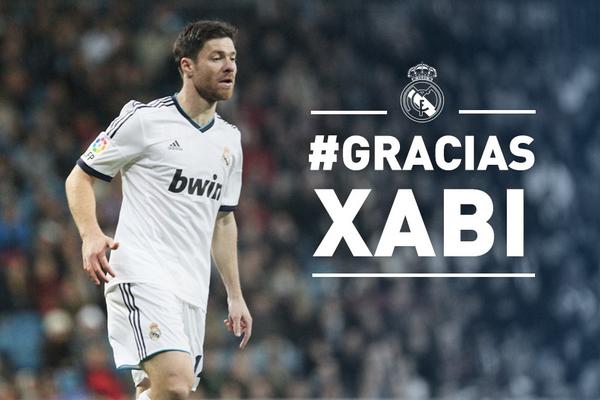 defcentral's tweet photo. Gracias por regalarnos seis temporadas de gran juego, títulos y entrega por el escudo.  #GraciasXabi #HalaMadrid http://t.co/5cuezMPofz
