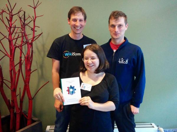 wikidata's tweet image. Team Wikidata at #opensym (incl handbook)