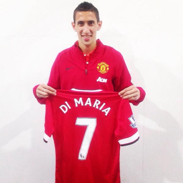 Civordab's tweet photo. Di María is the new #7 of Utd. http://t.co/98AwJ6bOJ3