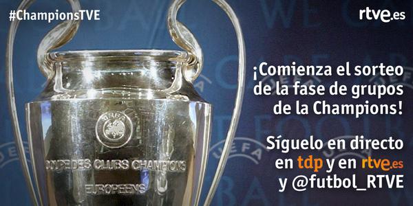 ChampionsTVE's tweet photo. ¡Comienza el sorteo de la #ChampionsTVE! http://t.co/H7djMTk44q http://t.co/1uXKjGPtQn