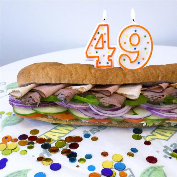 SUBWAY's tweet photo. How do we look so good at 49? One hint: # GetYourVeggieOn http://t.co/SI6HDtNQrC