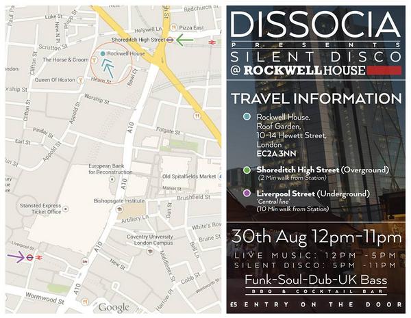 Rockwell_House's tweet photo. #SilentDisco in #Shoreditch. You know you want to be involved. This Saturday with @Dissociaworld - Don't Be Late! http://t.co/9XmLUrMDVR