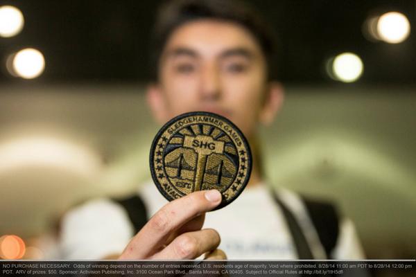 SHGames's tweet photo. RT &amp; you could win! We’re giving away 10 Sledgehammer Games Patches right now. Rules http://t.co/UzLHKIqrUh http://t.co/lTaHVAVWzM