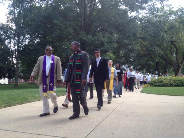 ncnaacp's tweet photo. The Jericho March kicks off for the final day of the #MoralWeek of Action. The people united will never be defeated. http://t.co/TRxZjGIpEM