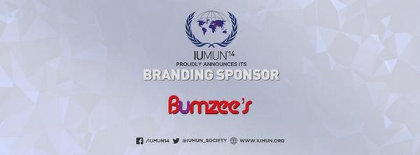 IUMUN_Society's tweet photo. We welcome Bumzees as the branding partner for IUMUN'14.
#IUMUN14 #Bumzees http://t.co/CZLgly9dQ8