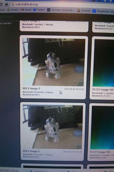 ProyectoGagarin's tweet photo. Ese R2D2 significa que podrás ver la estratosfera desde casa a través de los ojos de nuestra 'Koroliov 1'. http://t.co/VjmmAFAuTA