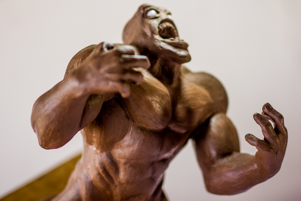 Frame3Studio's tweet photo. A little late 'cause of an emergency, but here it is!! Boss sculpture!! #makingzam #gamedev #indiegame http://t.co/V3SBiVbjqR