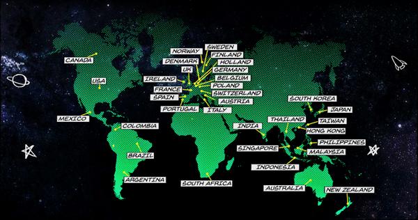 5SOS's tweet image. cant believe were flying out ppl from all these countries to party w us in LA!! 😁 5sosderpcon.com #5SOSDERPCON