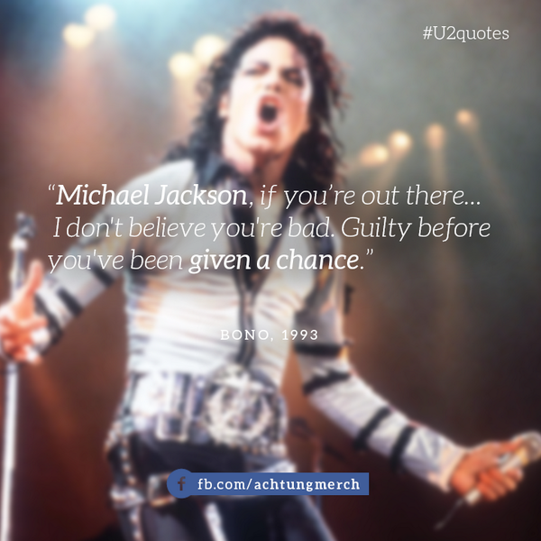 AchtungMerch's tweet photo. Happy birthday @michaeljackson RIP #U2quotes @U2 #Bono #Dublin #ZooTV http://t.co/J2goEON7tz