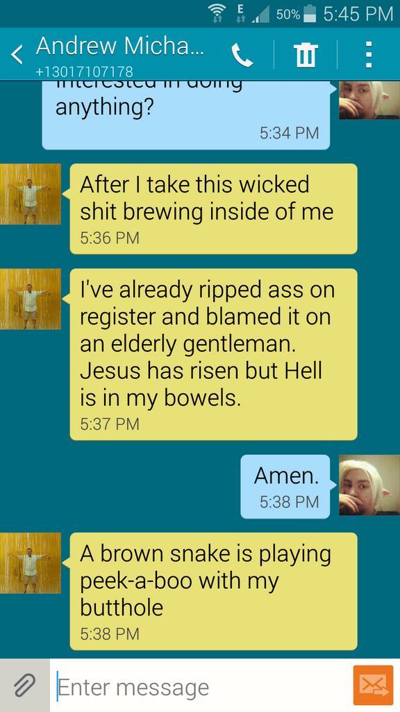 robertmartinIRL's tweet image. This is what @AHMichaels91 and I talk about. Surprised? I&apos;m not. #bodilyfunctions