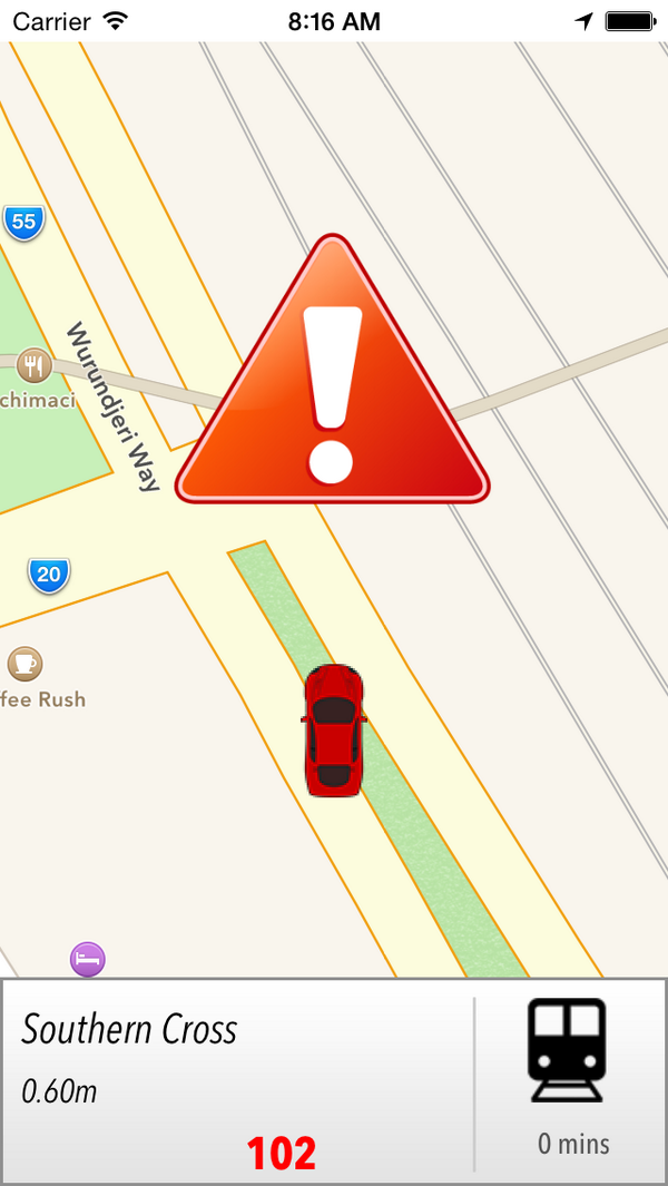 iPadTravelGuide's tweet image. Tram warning system actually works! #infrahack