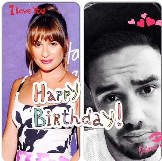  Happy birthday to two amazing people LEA MICHELE and LIAM PAYNE wish you two all the best   xxxxxxxx 