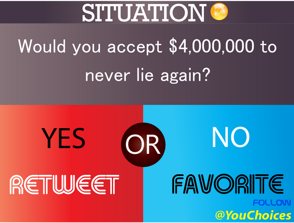 YouChoices's tweet photo. Would you accept? http://t.co/nqp2piG0sL