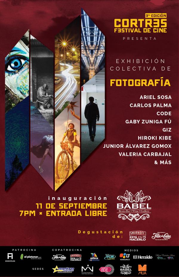 COR3fest's tweet photo. #COR3fest presenta: Exhibición Colectiva de #Fotografía en @babel_hn el próximo 11 de septiembre a las 7 PM http://t.co/v03Pbbug5R