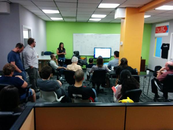 SoFloPHP's tweet image. Great group for our 100th meetup listening to @heydluv speak about Webapp security. 30+ people, woohoo! #soflophp