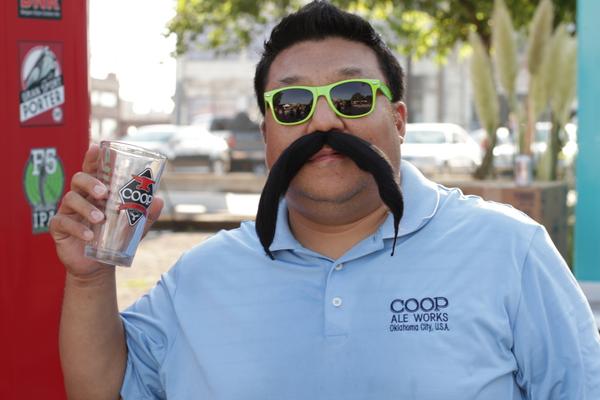 shopgoodokc's tweet image. Flashback to Mustache Bash '13: Beers, beards and big glasses. @COOPAleWorks makes it all look good. #StacheBash14