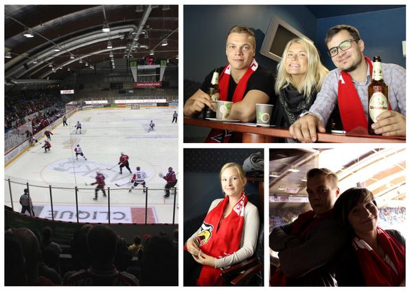 ProhocOy's tweet image. #Prohoc &amp;amp; summer trainees at last night&apos;s game! Go @VaasanSport! #yourbestresource #hockeynight #tunnustaväriä