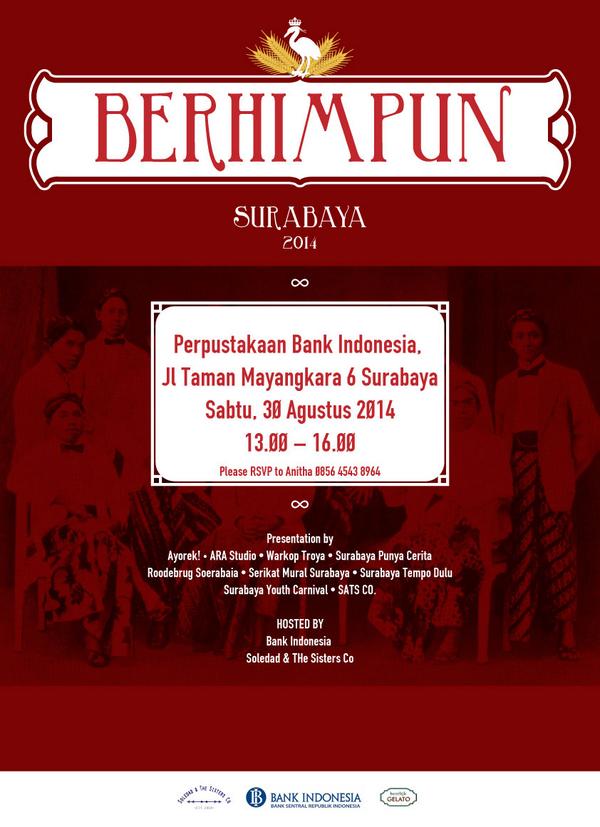 anithasilvia's tweet photo. BERHIMPUN
30 Agustus 2014 
13.00-16.00
@Perpus_BIsby 
Presentasi projek &amp; makan siang 
oleh @SATSCO &amp; Bank Indonesia http://t.co/79xqGwKbxV